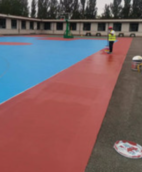 总口管理区旧篮球场地面改造翻新整改   